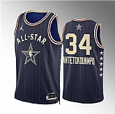 Men's 2024 All-Star #34 Giannis Antetokounmpo Navy Stitched Basketball Jersey,baseball caps,new era cap wholesale,wholesale hats